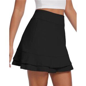 Womens Tennis Skort High Waisted Athletic Golf Running Workout Skirt with Pocket